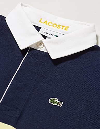 Lacoste DJ7766 T Shirt Polo, Marine/Jaune-Swing-Coccin, 12 años para Niños