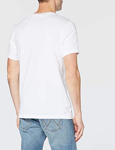 Lacoste Sport TH2042 Camiseta, Blanc/Marine, M para Hombre