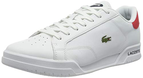 Lacoste Sport Twin Serve 0721 1 SMA, Zapatillas Hombre, Wht/Nvy/Red, 44 EU