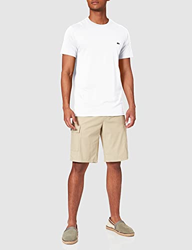 Lacoste TH6709, Camiseta para Hombre, Blanco (Blanc), S (Talla del fabricante: 3)