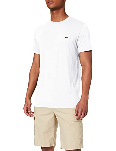 Lacoste TH6709, Camiseta para Hombre, Blanco (Blanc), S (Talla del fabricante: 3)