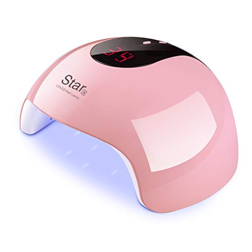 Lámpara Secador de Uñas, UIHOL LED/UV Gel Esmalte de Uñas Rápido, Con Sensor Automático y Pantalla LCD 3 modos para tiempo Para Manicura/Pedicure Nail Art en el Hogar y el Salón (36W)