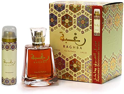 Lattafa Raghba Wood Intense Agua De Perfume Árabe Y Desodorante Perfumado, 100 Ml