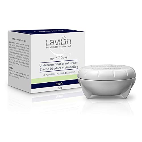 LAVILIN Crema desodorante para axilas para hombres - Hasta 7 días - Sin alcohol ni aluminio