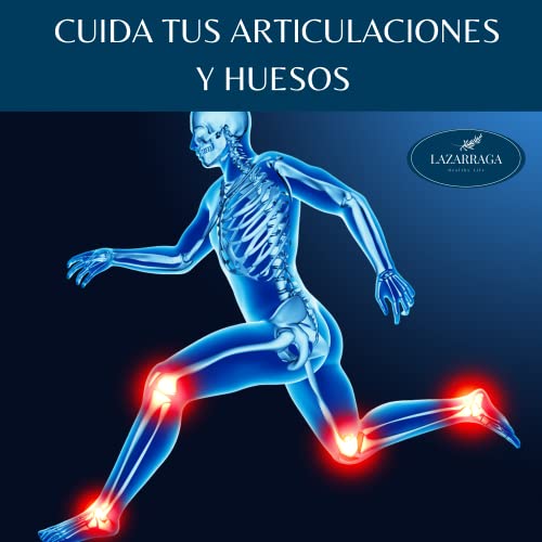 Lazarraga | Colágeno + Ácido Hialurónico + Coenzima Q10 + Zinc + Vitamina A + Vitamina B12 + Vitamina C + Vitamina D + Magnesio | 60 Caps - 2 Meses | Huesos, Cartílagos | Piel tersa