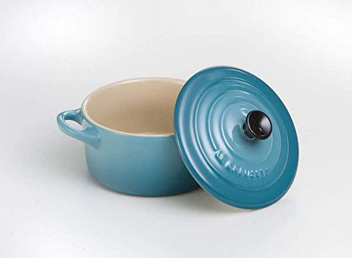 Le Creuset Mini cocotte, Redonda, 200 ml, 10 x 5 cm, Cerámica de gres, Azul Caribe