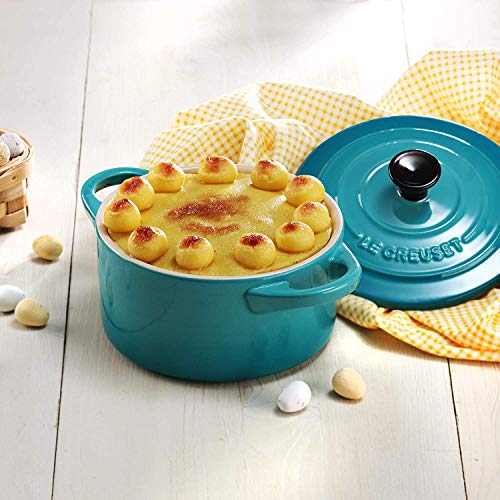 Le Creuset Mini cocotte, Redonda, 200 ml, 10 x 5 cm, Cerámica de gres, Azul Caribe