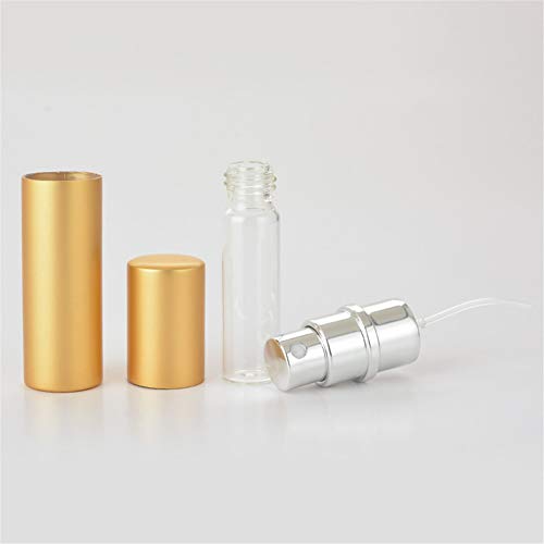 LEDDP Atomizador Perfume Recargable Vaporizador Perfume Recargable Reutilizable Botella de Spray Botella de Perfume Vaporizadores de Perfume Gold