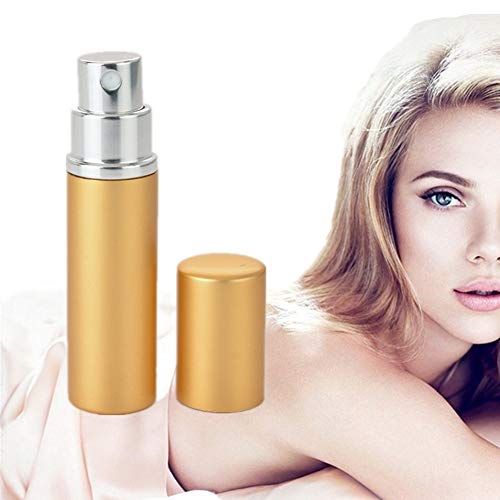 LEDDP Atomizador Perfume Recargable Vaporizador Perfume Recargable Reutilizable Botella de Spray Botella de Perfume Vaporizadores de Perfume Gold