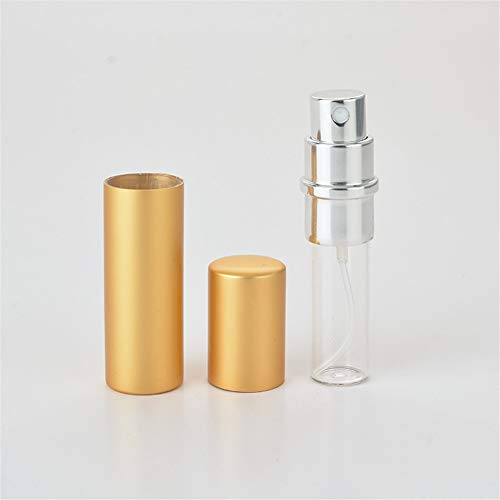 LEDDP Atomizador Perfume Recargable Vaporizador Perfume Recargable Reutilizable Botella de Spray Botella de Perfume Vaporizadores de Perfume Gold