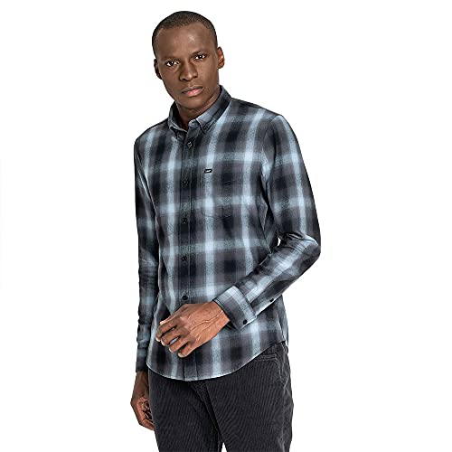 Lee Button Down Camisa, Azul (Ashley Blue Na), Small para Hombre