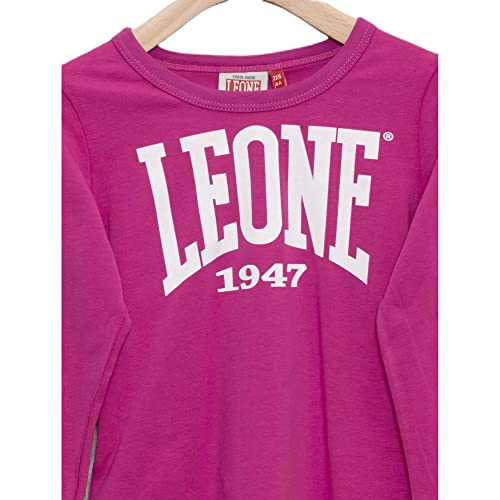 Leone 1947 Leone - Camiseta de niña Apparel Basic Big Logo - Ciclamen (72), S.