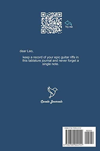 Leo's Epic Guitar Riffs: 150 Page Personalized Notebook for Leo with Tab Sheet Paper for Guitarists. Book format: 6 x 9 in: 61 (Epic Guitar Riffs Journal)