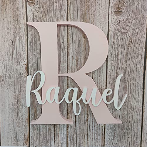 Letra con Nombre decorativa personalizada para apoyar o colgar. Medidas y Colores a elegir. Habitación infantil, regalos originales