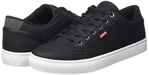 Levi's Corto, Zapatillas Hombre, Regular Black, 43 EU