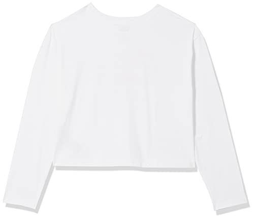 Levi's kids Lvg Cropped Long Slv Te Shirt Tnica, Blanco, 12 años para Niñas