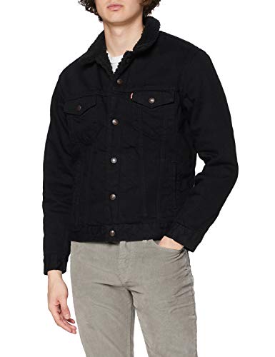 Levi's Type 3 Chaqueta, Negro (Sherpa Trucker), S para Hombre