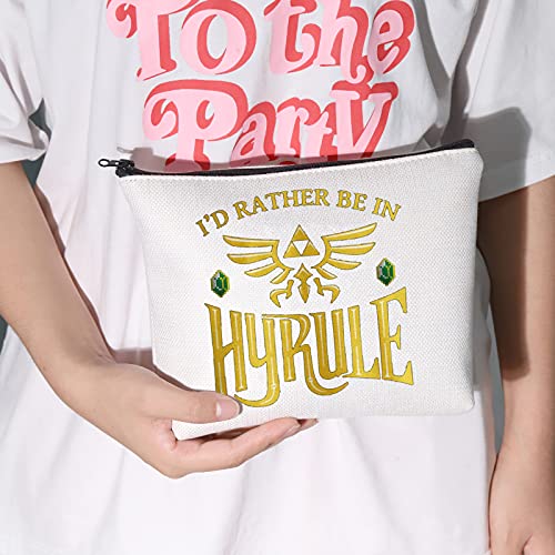 LEVLO Legend of Zelda - Bolsa de cosméticos para maquillaje, con cremallera, ideal para mujeres y niñas, Be In Hyrule,