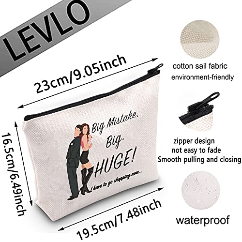 LEVLO Pretty Woman TV Show Cosmético Maquillaje Bolsa Mujer Bonita Fans Regalo Gran Error Grande Enorme I Have To Go De Compras Ahora Maquillaje Cremallera Bolsa Para Mujeres Niñas, Gran error,