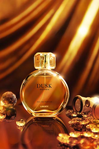Liberty LUXURY Dusk Perfume (100 ml / 3,4 oz) para mujer, afrutado chipre, fresa, naranja, notas de vainilla y musgo, olor de larga duración, eau de parfum (EDP) - (Dusk)