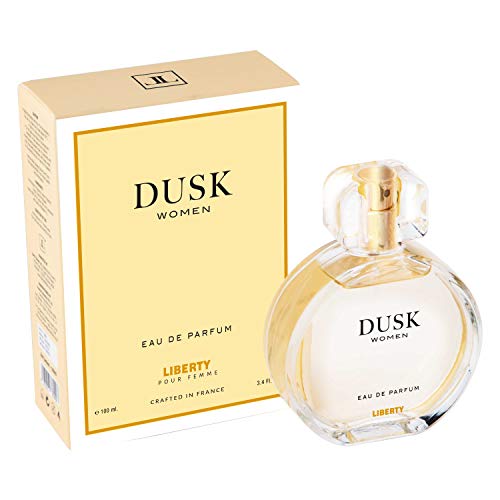 Liberty LUXURY Dusk Perfume (100 ml / 3,4 oz) para mujer, afrutado chipre, fresa, naranja, notas de vainilla y musgo, olor de larga duración, eau de parfum (EDP) - (Dusk)