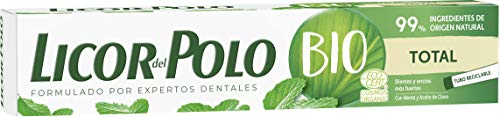 Licor Del Polo - Dentífrico Bio Completo – 12uds de 75ml (900ml) – Pasta de dientes con un 99% de ingredientes de origen natural – Refuerza dientes y encías