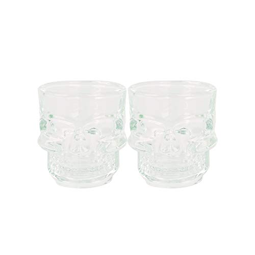 LICORERA CRISTAL CON 2 VASOS CALAVERA