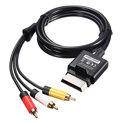 Link-e : Cable AV de audio/video RCA HD para consola XBOX360 (contactos chapados en oro, longitud de 1.80m)