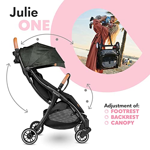 LIONELO Julie One Carrito 51 x 75 x 103 cm Para menores hasta 22kg 0-48M Regulación del respaldo Plegado sencillo Ruedas resistentes con amortizadores Cesta para compras Verde