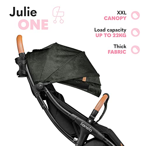 LIONELO Julie One Carrito 51 x 75 x 103 cm Para menores hasta 22kg 0-48M Regulación del respaldo Plegado sencillo Ruedas resistentes con amortizadores Cesta para compras Verde