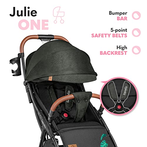 LIONELO Julie One Carrito 51 x 75 x 103 cm Para menores hasta 22kg 0-48M Regulación del respaldo Plegado sencillo Ruedas resistentes con amortizadores Cesta para compras Verde