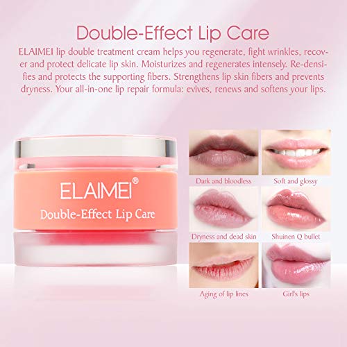 Lip Sleeping Mask, Mascarilla de Labios, Crema Hidratante para Labios, Exfoliantes e Hidratantes para Labios, Cuidado labial Superhidratante, Desvanece Líneas de Labios (Fresa, 9g)