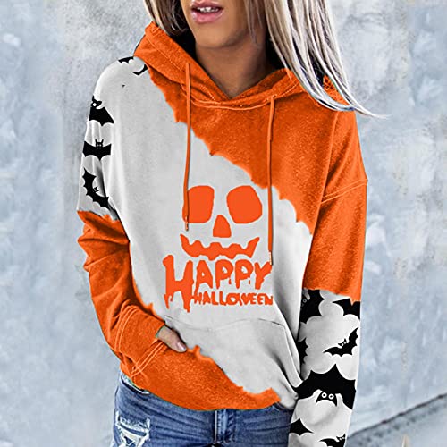 Liquidación Venta SHOBDW Mujer Invierno Sudadera Suéter Halloween Retro Más Terciopelo Cordón Elasticidad Moda Camiseta Pullover Tops Talla Grande Mujer con Guantes(Blanco,M)