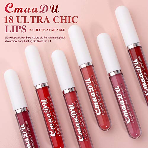 Líquido Pintalabios Traje, 6 PCS Mate Brillo Labial, Lápiz Labial Líquido de larga Duración Hidratante Impermeable, Maquillaje Profesional para Bálsamo Labial (02)