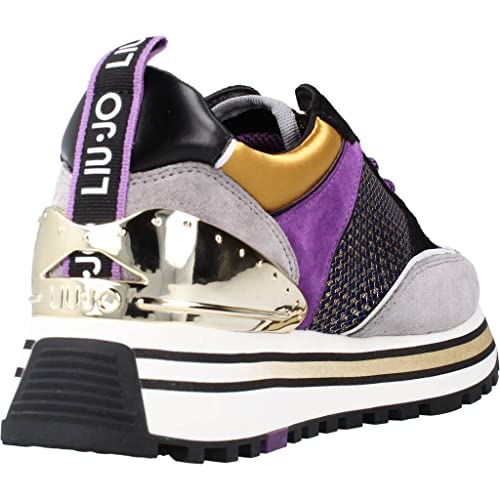 Liu Jo Ljwmx, Zapatillas Mujer, Gris, Negro y Morado, 38 EU