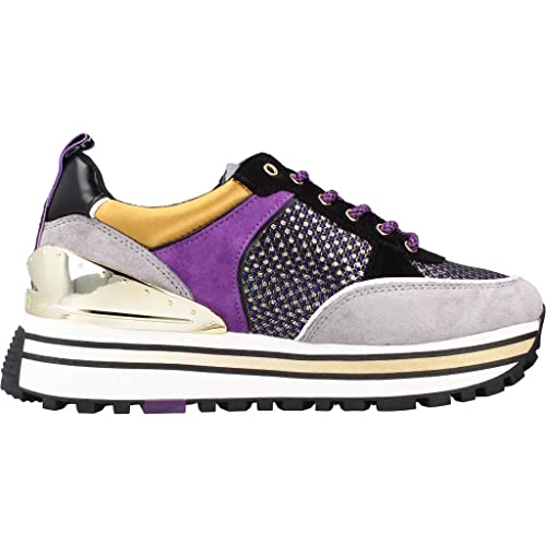 Liu Jo Ljwmx, Zapatillas Mujer, Gris, Negro y Morado, 38 EU