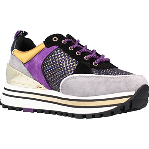 Liu Jo Ljwmx, Zapatillas Mujer, Gris, Negro y Morado, 38 EU