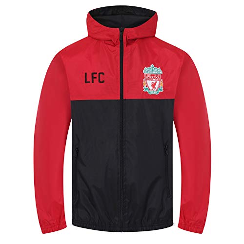 Liverpool FC - Chaqueta Cortavientos Oficial - para niño - Impermeable - Estilo Retro - 8-9 años