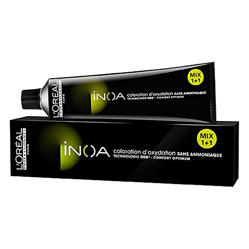 L'OREAL Inoa Coloración Permanente en Crema Para el Cabello, 5.6 Castaño Claro Rojo Intenso, 60 Gramos