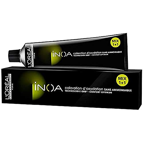 L'OREAL Inoa Coloración Permanente en Crema Para el Cabello, 5.6 Castaño Claro Rojo Intenso, 60 Gramos