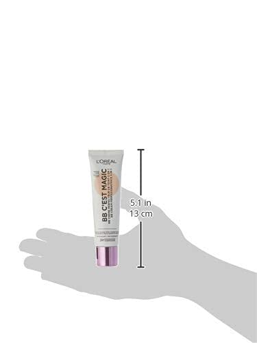 L'Oréal Paris BB cream perfeccionador de tez 5 en 1 hidratación 24H/FPS 20-05 Medio Oscuro, Juego de 3 (3 x 30ml)