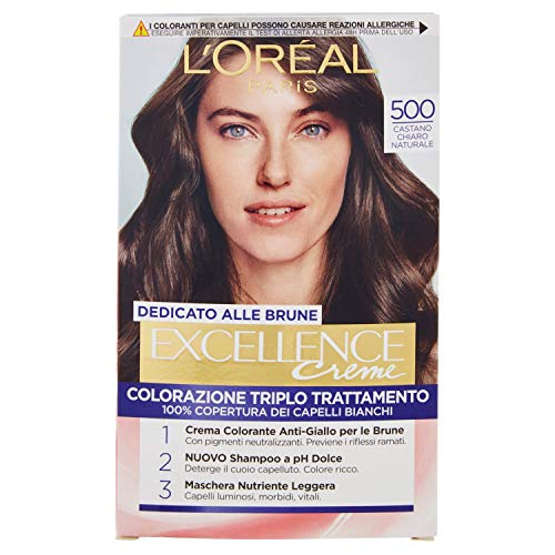 L'Oréal Paris Tinte para el cabello Excellence Dedicado a Brune, castaño claro natural