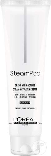 L'Oréal Professionnel Steampod 3.0 - Plancha alisadora + crema para cabello grueso 150 ml + bolsa de almacenamiento Hairprice
