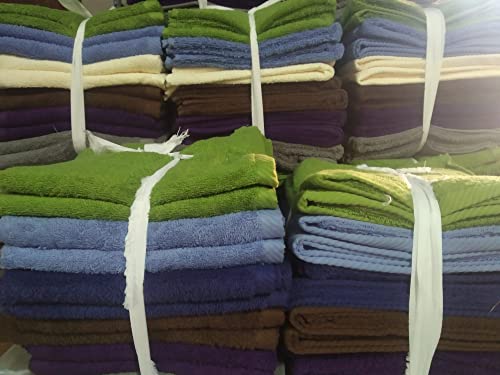 Lotes de Toallas - Sabanas Hosteleria - Restos de Stock Purpura Home 500 gr. algodón Peinado, 100% algodón Toallas de baño | Manos, Cara, Gimnasio y SPA (Pack 12 Unidades, Lavabo 50 x 100)