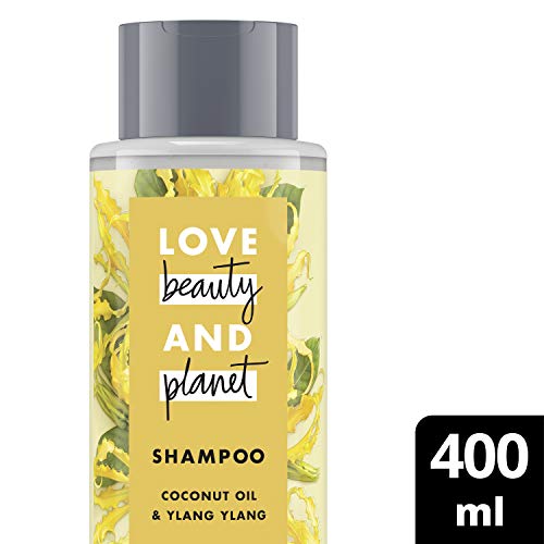 Love Beauty and Planet Hope and Repair Champú, para cabello dañado, aceite de coco y flor de ylang ylang ylang, sin silicona, 1 unidad (400 ml)