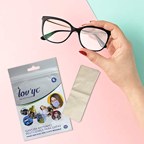 Lovyc LOV YC Gamuza ANTIVAHO Reutilizable para Gafas 1 U, 200 usos, Estándar, Único