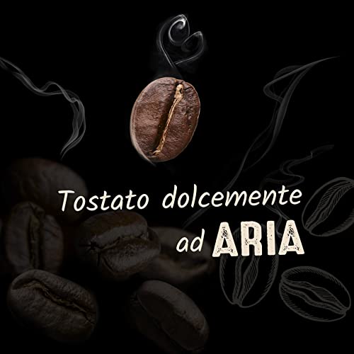 Lucaffé Caffe Descafeinado, granos de café 100% Arábica, bolsa de café 700 gr. ahorra aroma, café descafeinado naturalmente, sabor dulce, cuerpo completo, crema espesa, aroma agradable