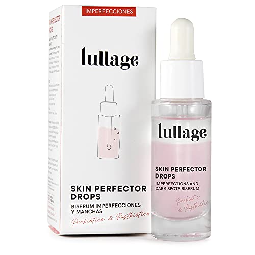 LULLAGE Serum Bifásico Anti-granos y Anti-Manchas Piel Mixta - Grasa, 20 ml | Tratamiento Prebiótico y Post-biótico VEGANO y Natural | Extra Luminosidad con Niacinamida, Skin Perfector Drops