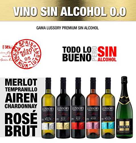 Lussory Chardonnay vino blanco sin alcohol caja de 6 ud