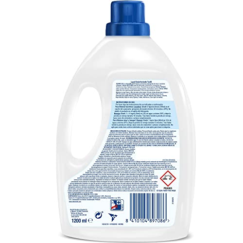 Lysol - Desinfectante textil para la ropa, elimina virus, hongos, bacterias y malos olores, sin lejía - pack de 4 x 1.2 L - Total 4.8 L